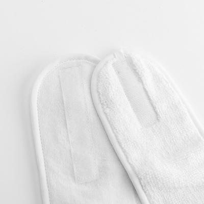 White Elastic Ajunstable Terry Cloth Spa Headband Stretch Towel Washable Facial Band Makeup Headband For Women