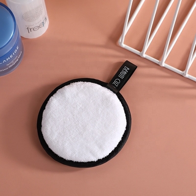 White Microfiber Face Rounds to Remove Mascara Foundation Lipstick and Eye Shadow Washable Round Beauty Cloths