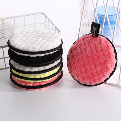 Makeup Remover Pads Reusable Rounds Soft Facial Cleaning Puffs Towels Double-Side Washable Make Up Removing Cloth Microfiber