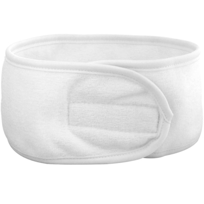 White Elastic Terry Cloth Spa Headband Washable Facial Band Makeup Wrap Headbands Fits All Head Sizes