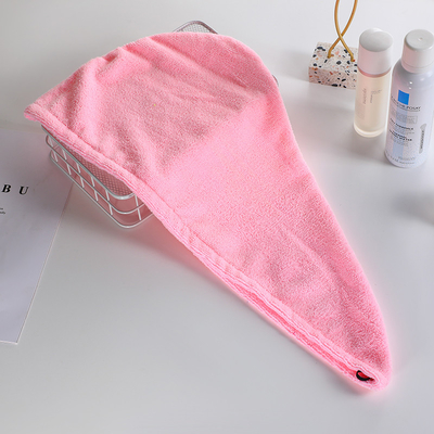 Microfiber Absorbent Dry Hair Cap Best Salon Wrap Shower Spa Head Towel With Button
