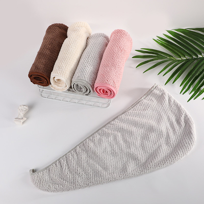 Hair Wrap Towel Drying Microfiber Hair Drying Towel with Button Dry Hair Hat Dryer Turban