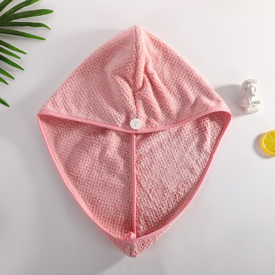 Hair Wrap Towel Drying Microfiber Hair Drying Towel with Button Dry Hair Hat Dryer Turban