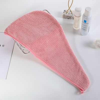 Hair Wrap Towel Drying Microfiber Hair Drying Towel with Button Dry Hair Hat Dryer Turban