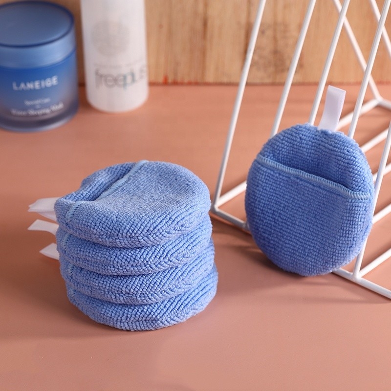 Four Layer Face Pads with Pocket White Reusable Microfiber Face Pads Eco-Conscious Makeup Remover Pads